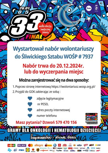 Śliwicki Sztab WOŚP zarejestrowany. Rusza nabór wolontariuszy!