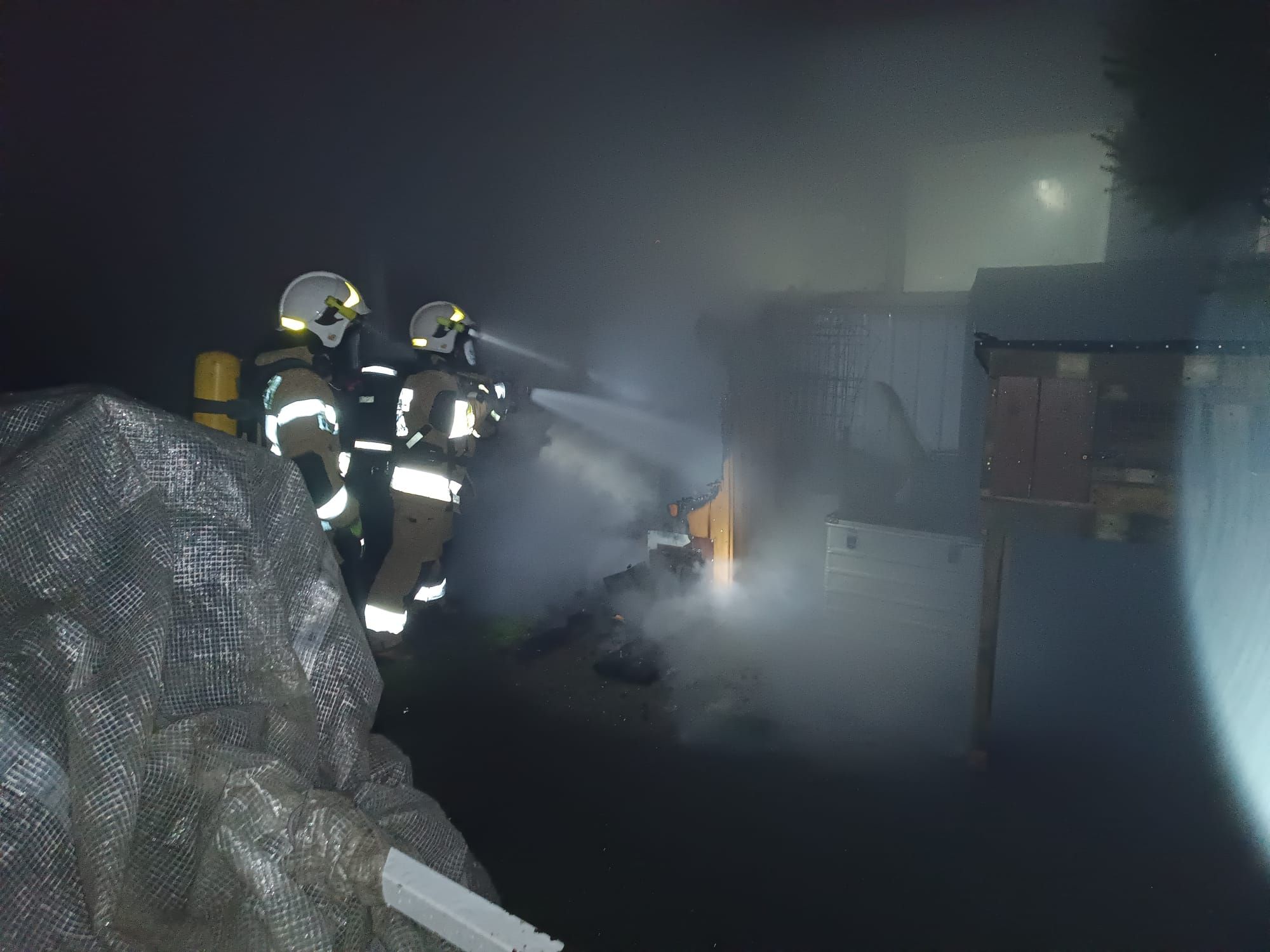 Pożar wędzarni w Czersku