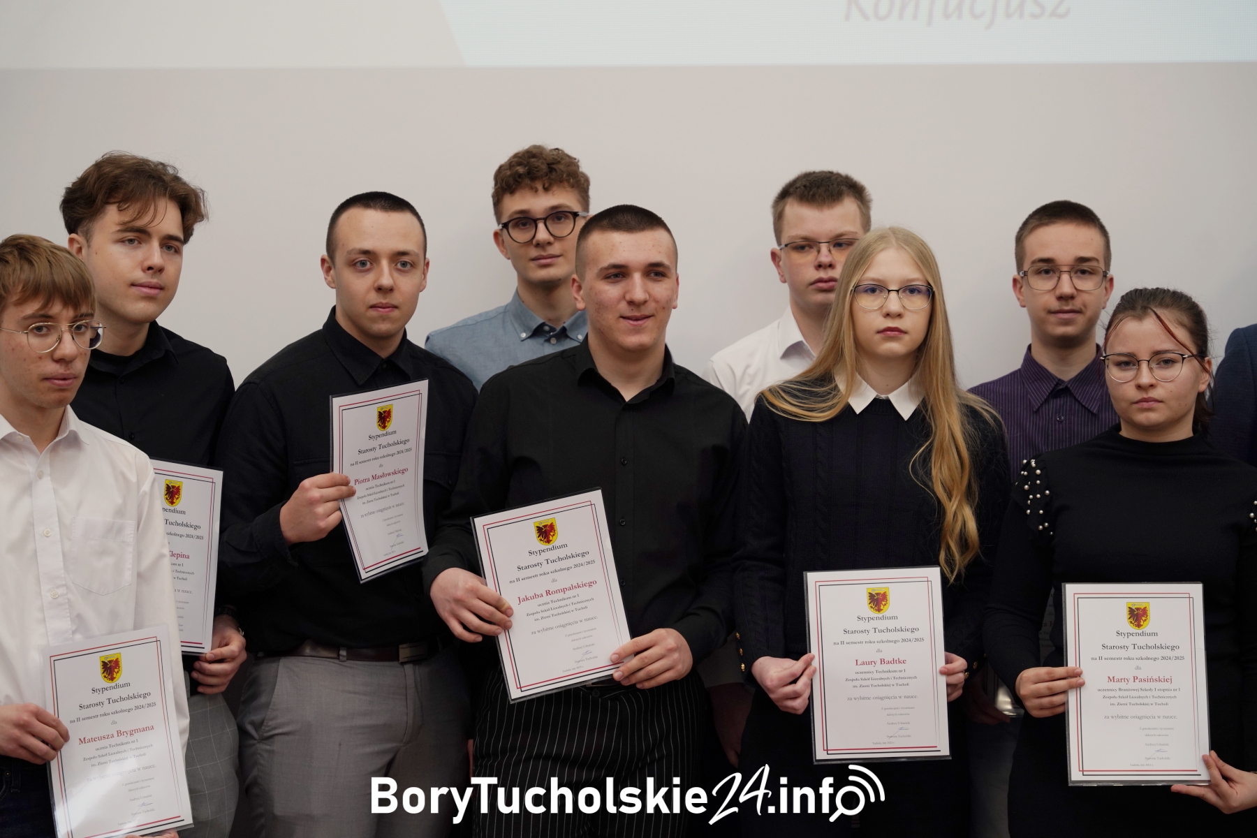 Uroczyste wręczenie stypendiów starosty tucholskiego