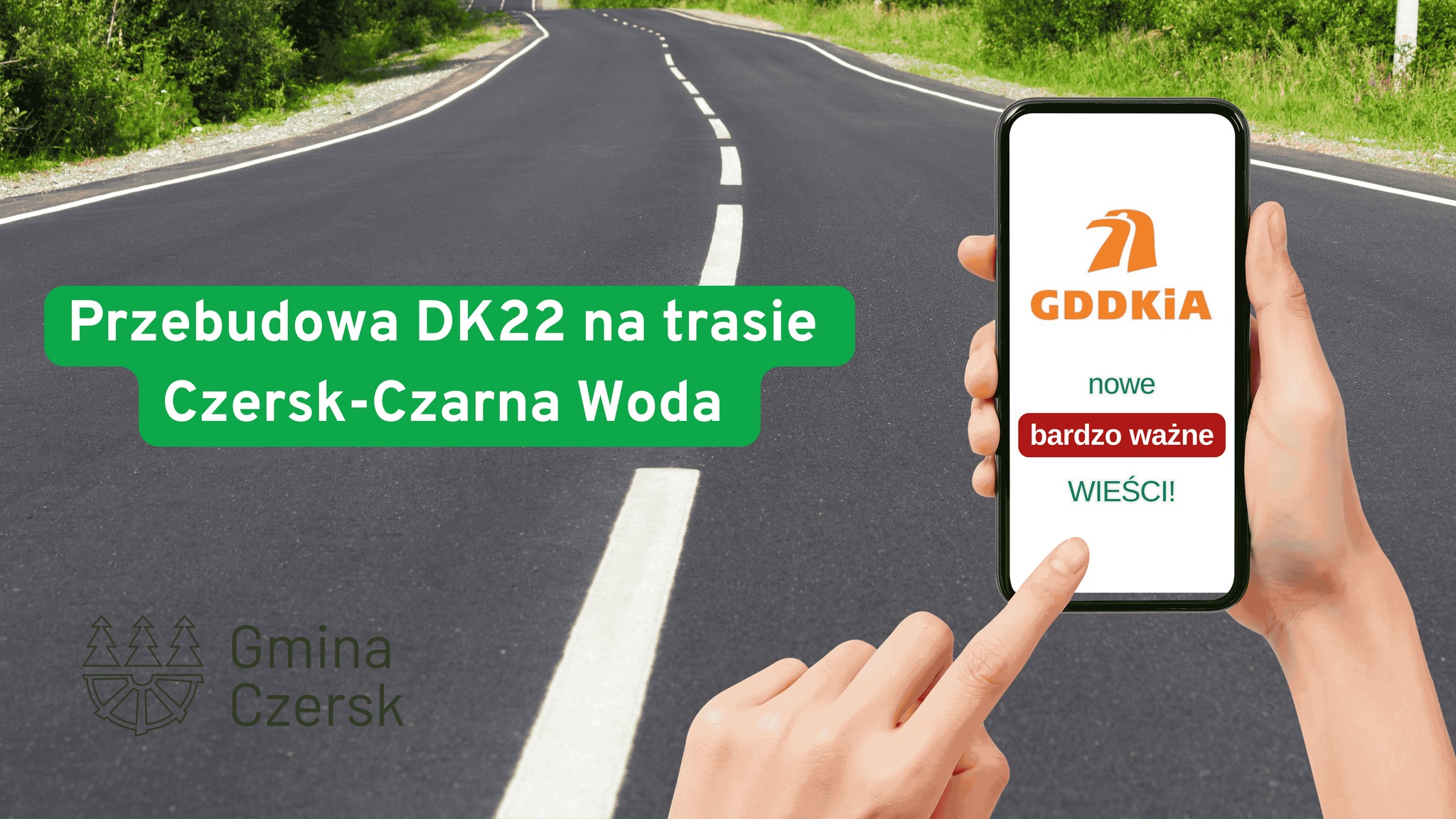Przebudowa drogi Czersk – Czarna Woda: wybrano wykonawcę