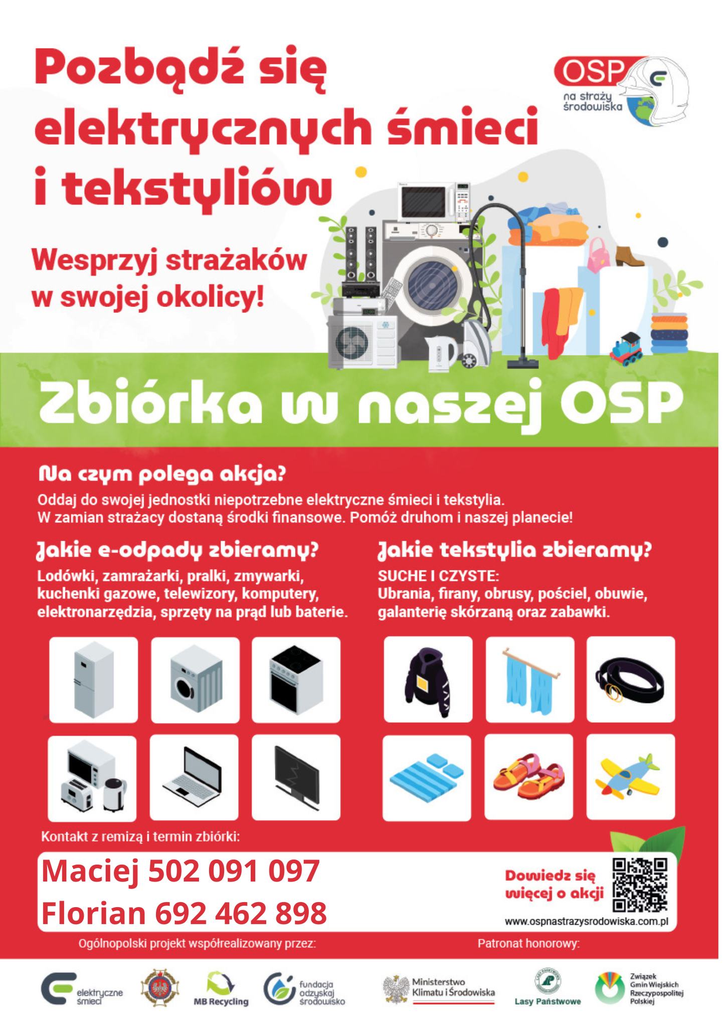OSP w Złym Mięsie rozpoczęła zbiórkę elektrośmieci i tekstyliów