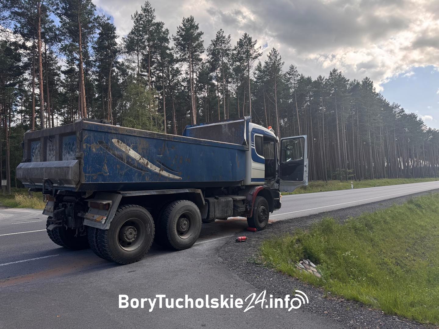 Zadymienie i ogień w ciężarówce na „berlince” - interweniowała straż pożarna