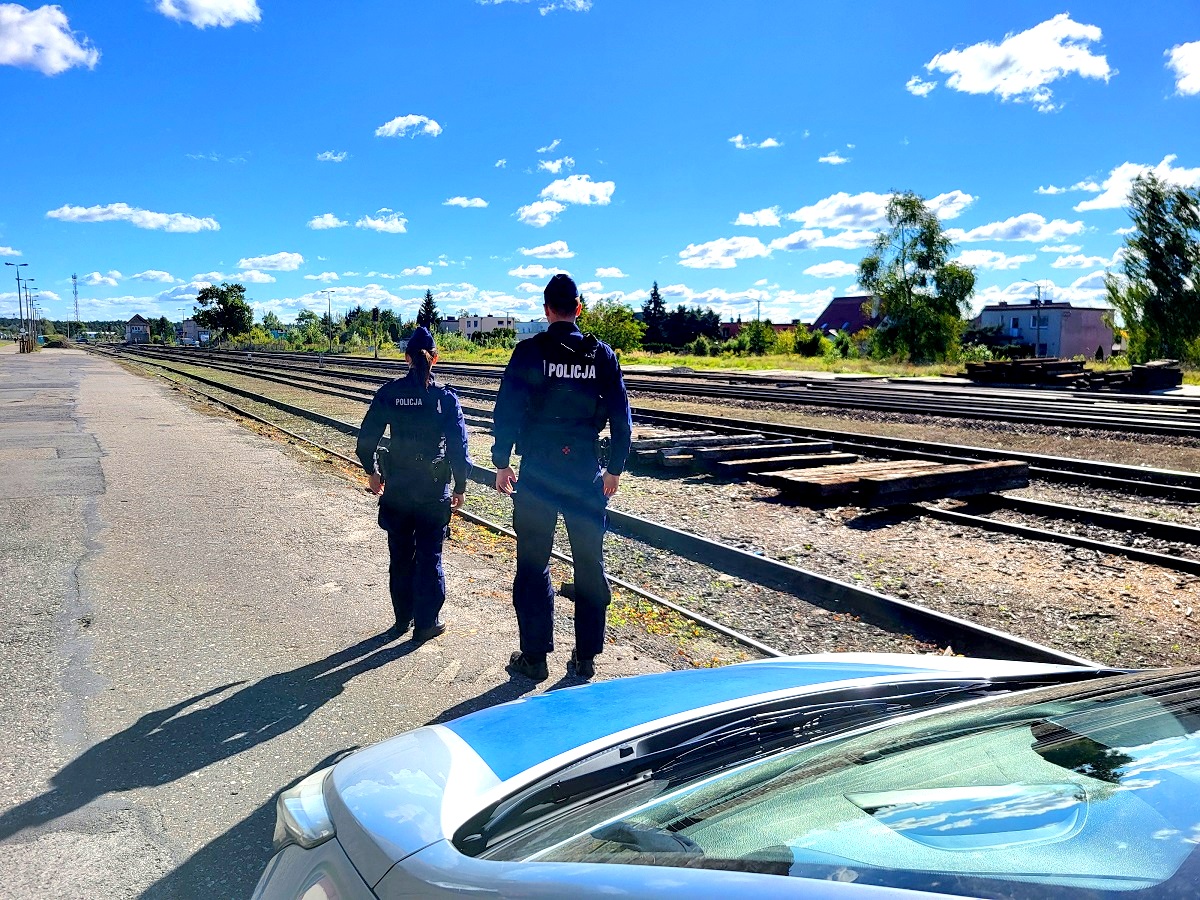 Kontrole tucholskiej policji na terenach kolejowych 
