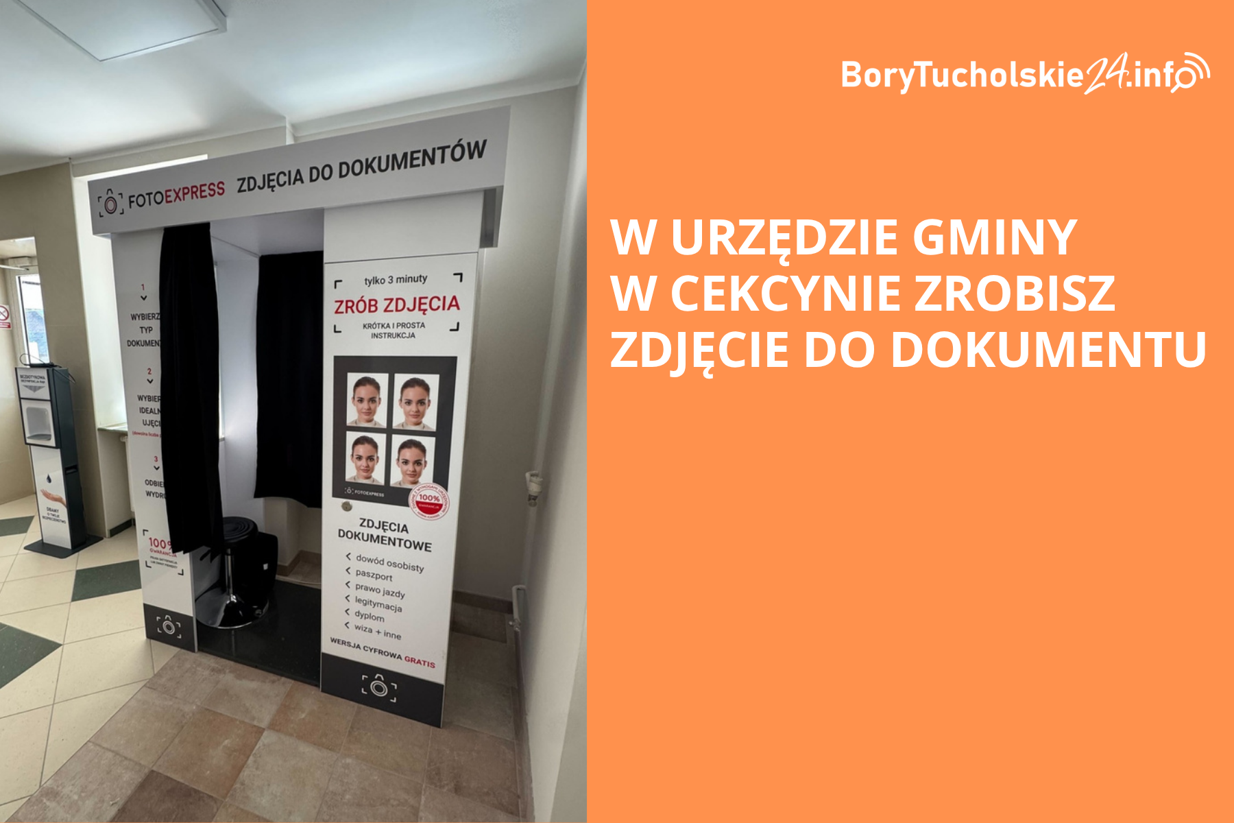 Fotobudka PhotoAiD w Urzędzie Gminy w Cekcynie – zrób zdjęcie do dokumentu w kilka minut
