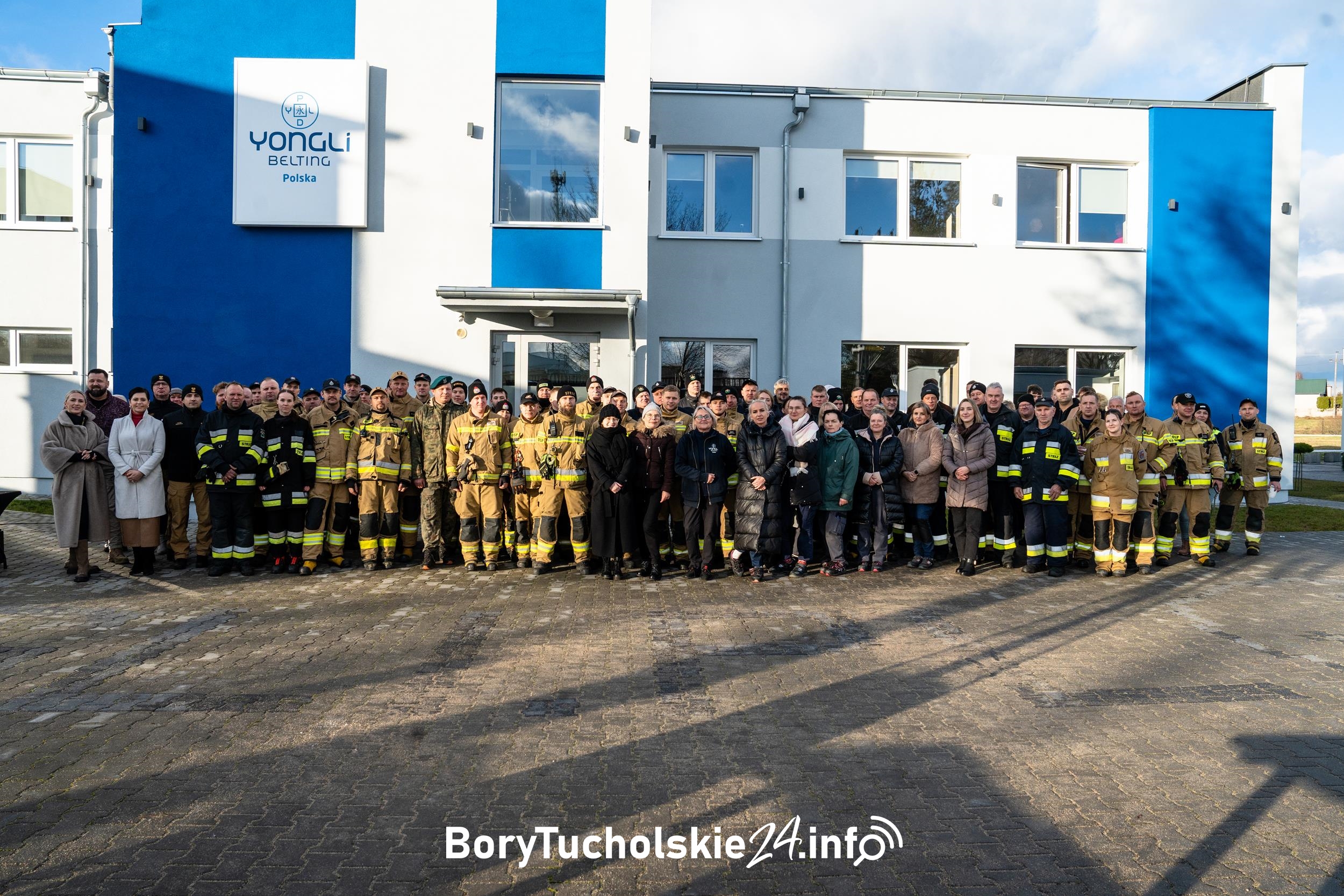 Duże ćwiczenia strażackie w firmie YONGLI Polska fot. BoryTucholskie24.info