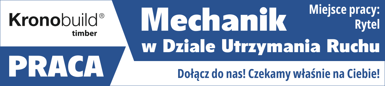 Praca. Osoba na stanowisko mechanik w Dziale Utrzymania Ruchu
