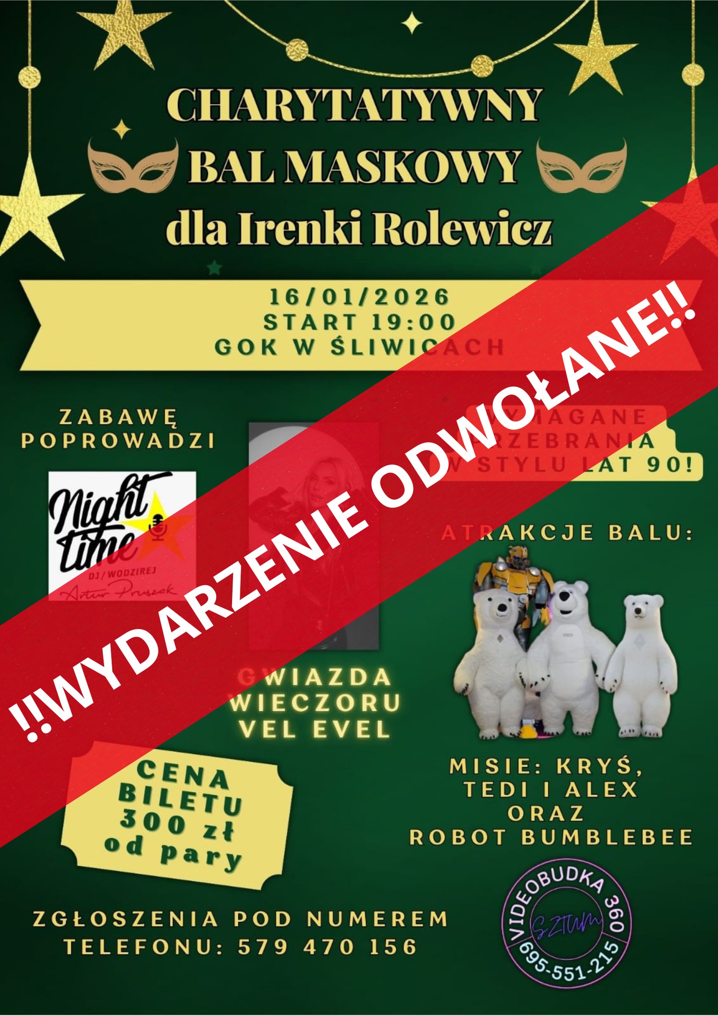 BAL ODWOŁANY. Bal charytatywny w Śliwicach. Wydarzenie poświęcone wsparciu Irenki Rolewicz
