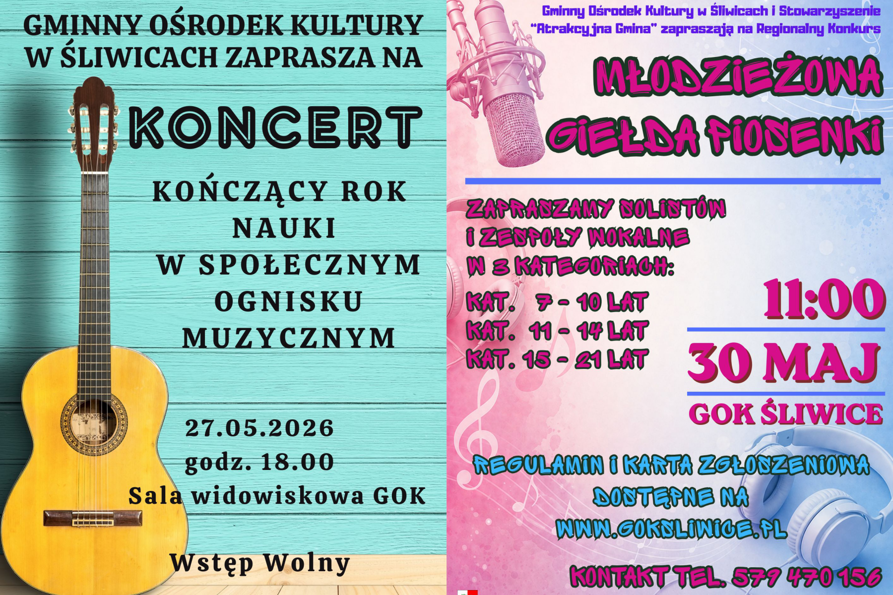Muzyczny koniec maja w Gminnym Ośrodku Kultury w Śliwicach