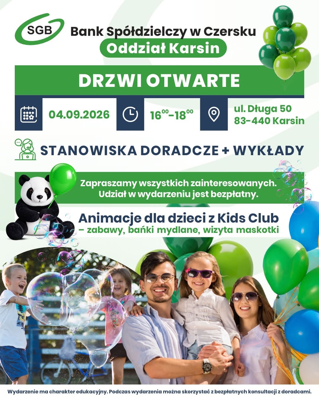 Drzwi Otwarte Oddziale Banku Spółdzielczego w Czersku w Karsinie!