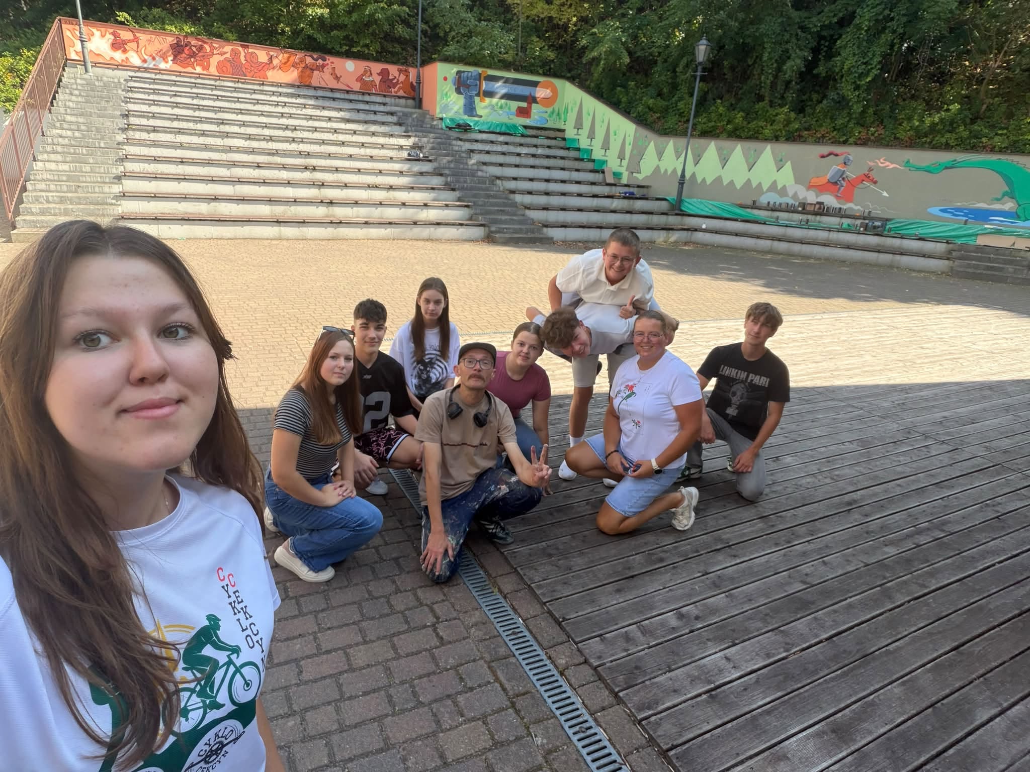 Mural z historią rycerza Cekca ozdobił cekcyński amfiteatr (FOTO)