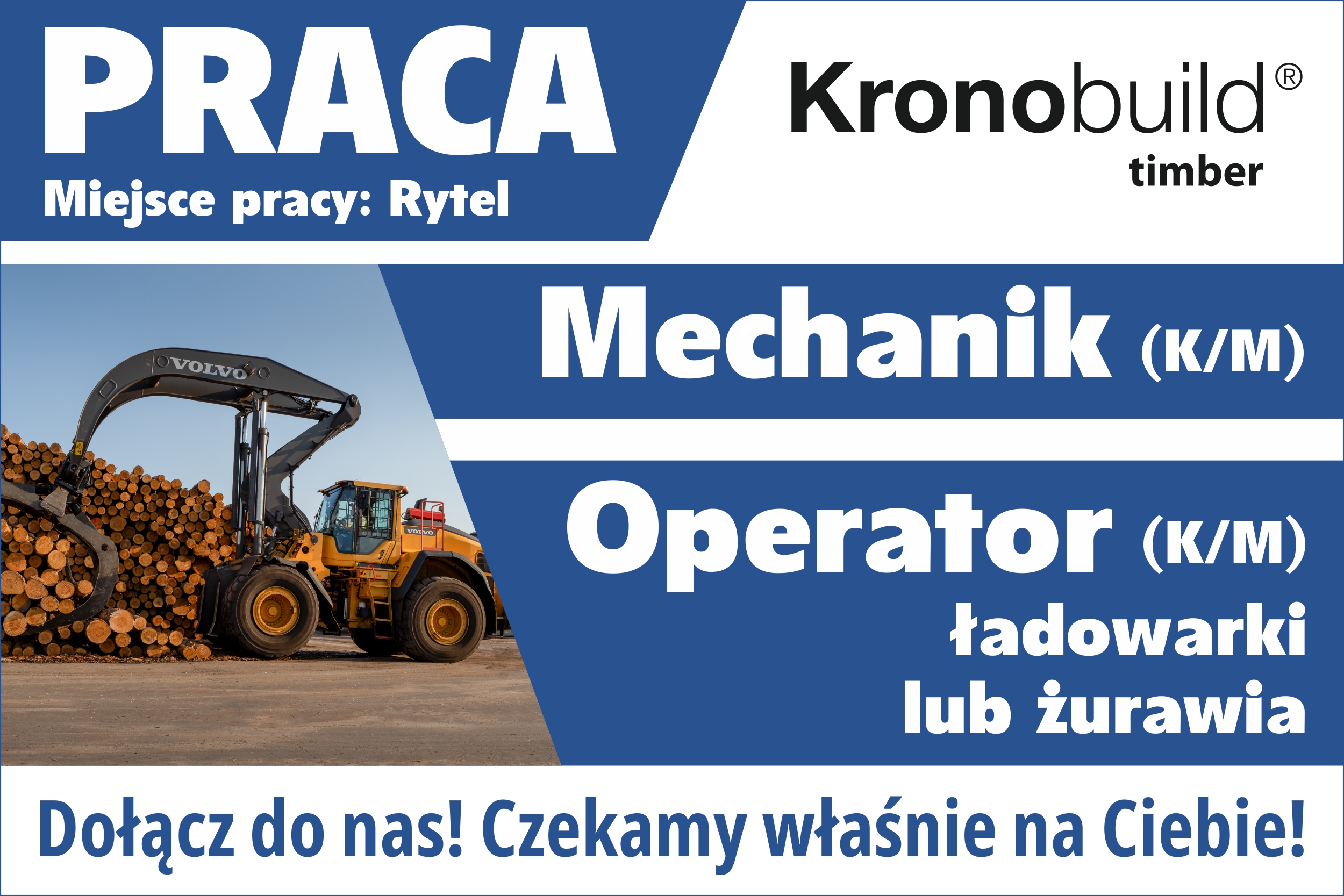 Jest praca dla operatorów ładowarki i mechanika
