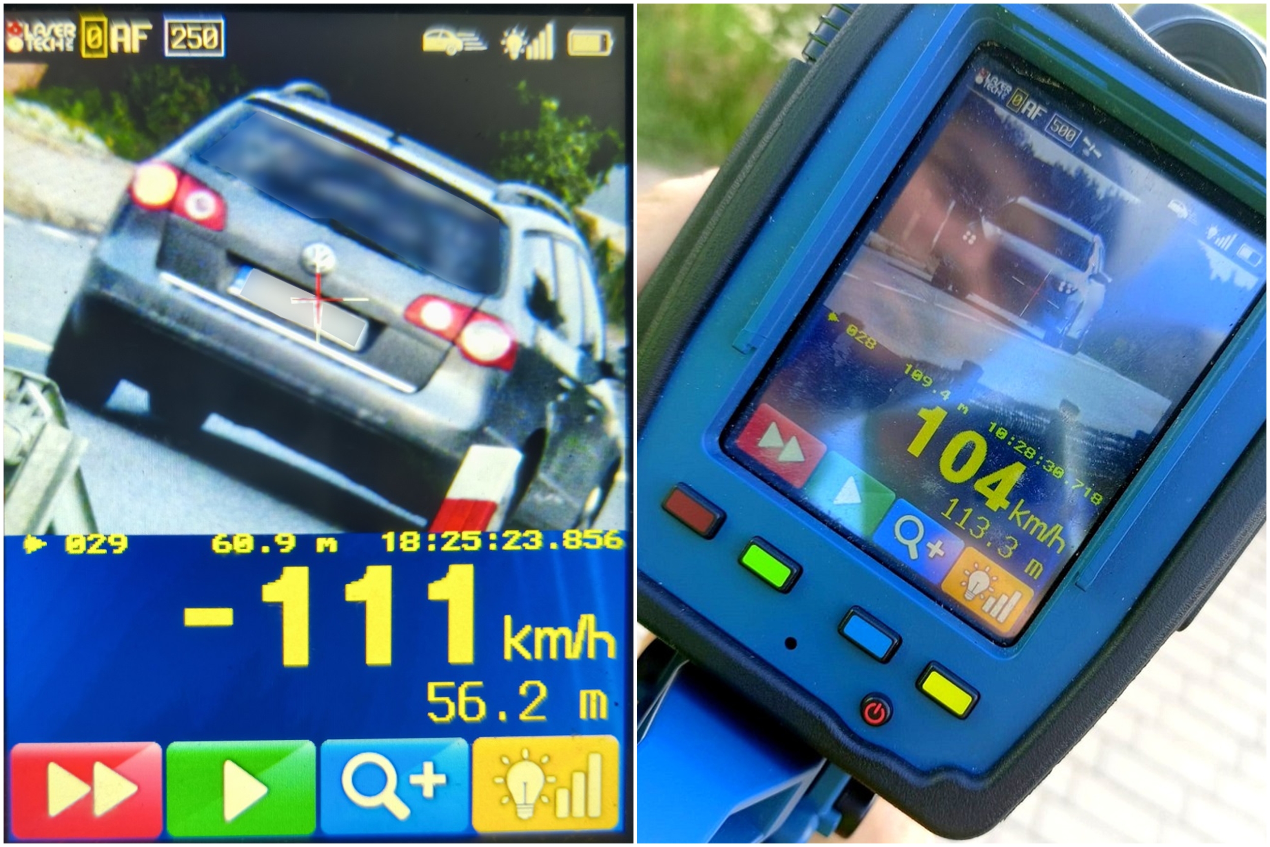 Dwie osoby straciły prawo jazdy. 19-latek pędził 111 km/h w zabudowanym 