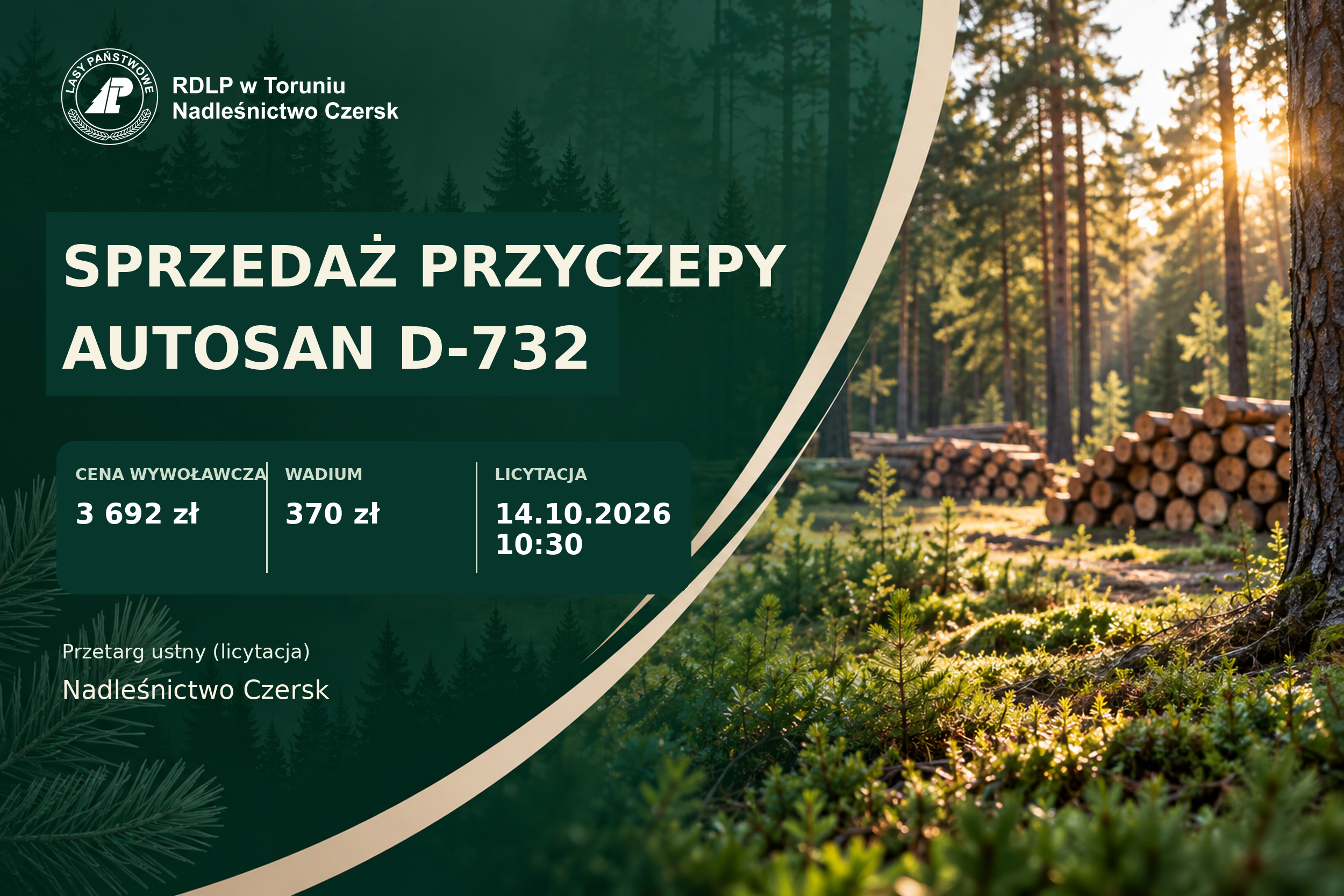 Ogłoszenie o sprzedaży przyczepy Autosan D-732