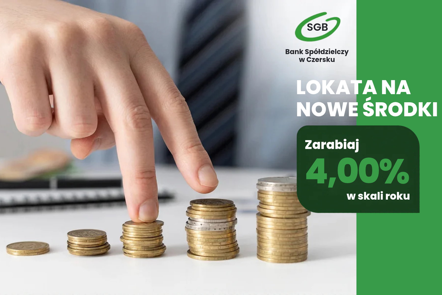 Bank Spółdzielczy w Czersku przedstawia Lokatę na Nowe Środki