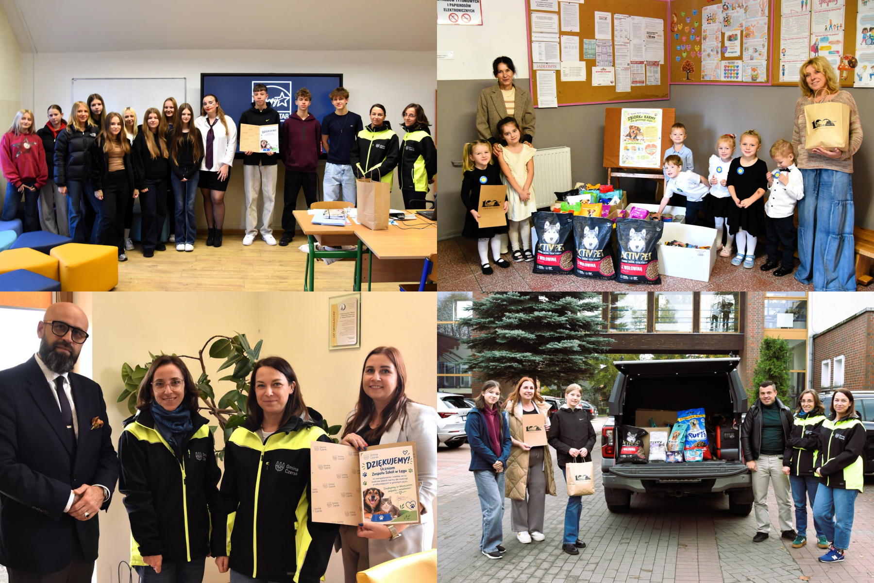 Uczniowie i przedszkolaki zebrali karmę dla gminnego azylu w Czersku (FOTO)