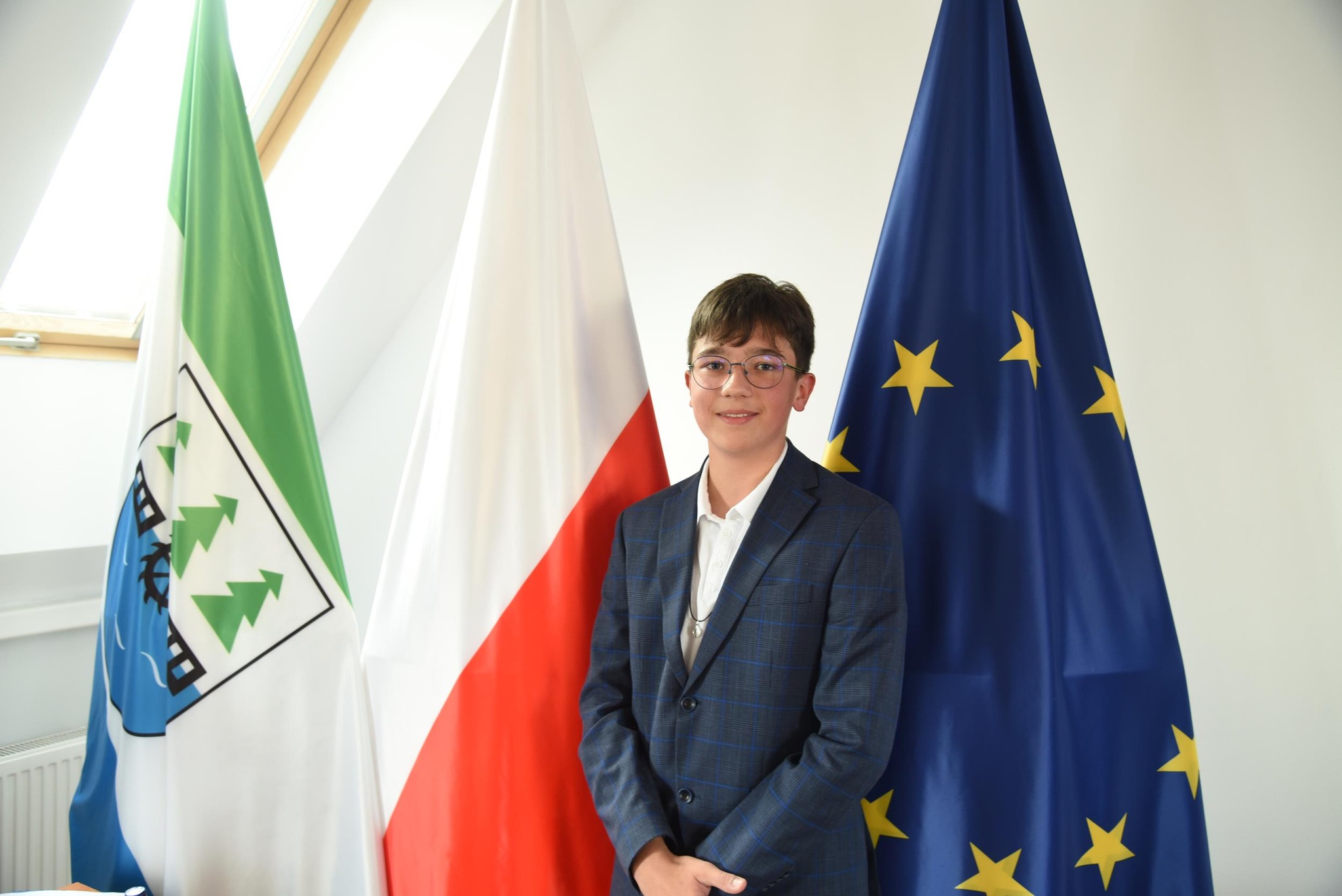 Maksymilian Łangowski, przewodniczący Młodzieżowej Rady Miejskiej w Czersku.