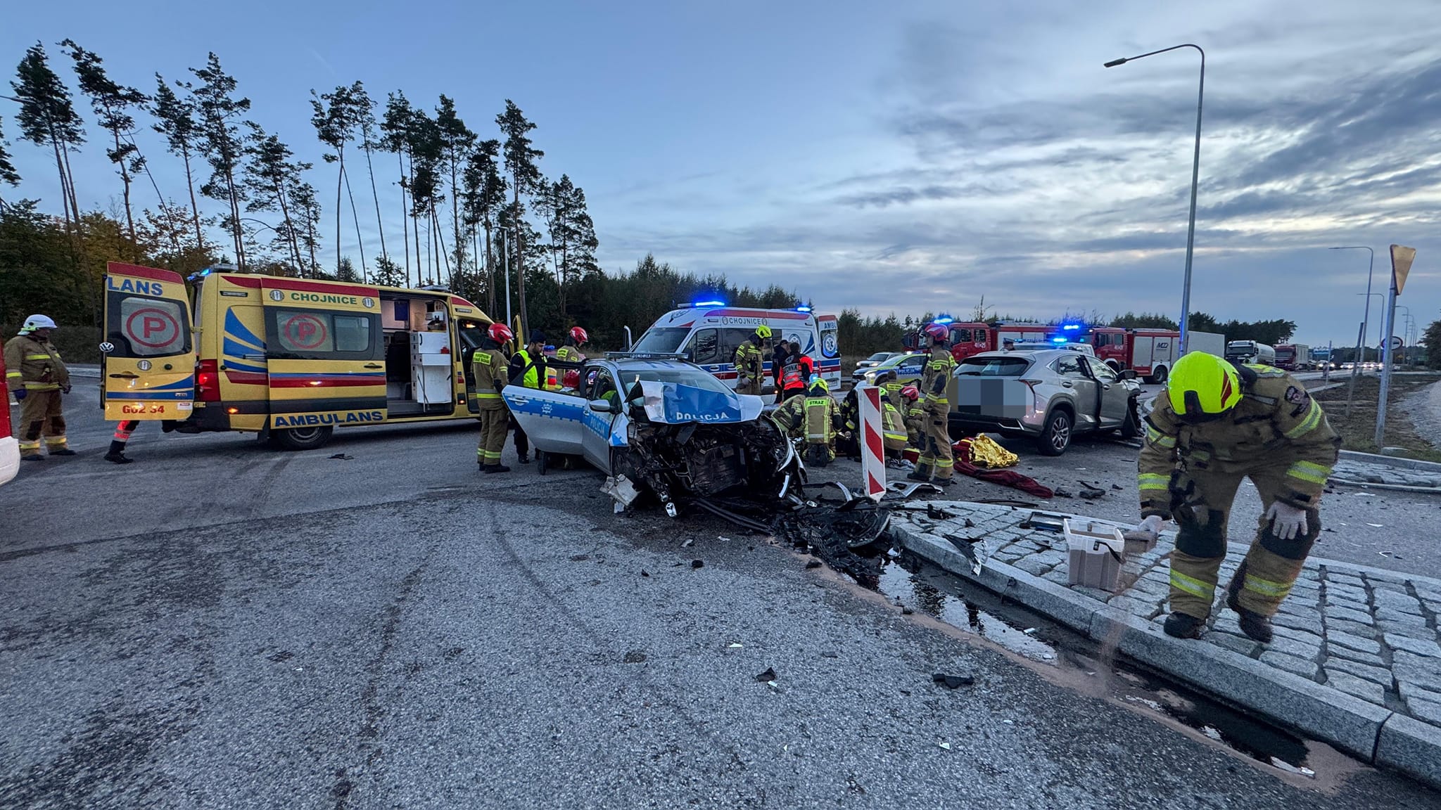 Wypadek Krojanty radiowóz policja