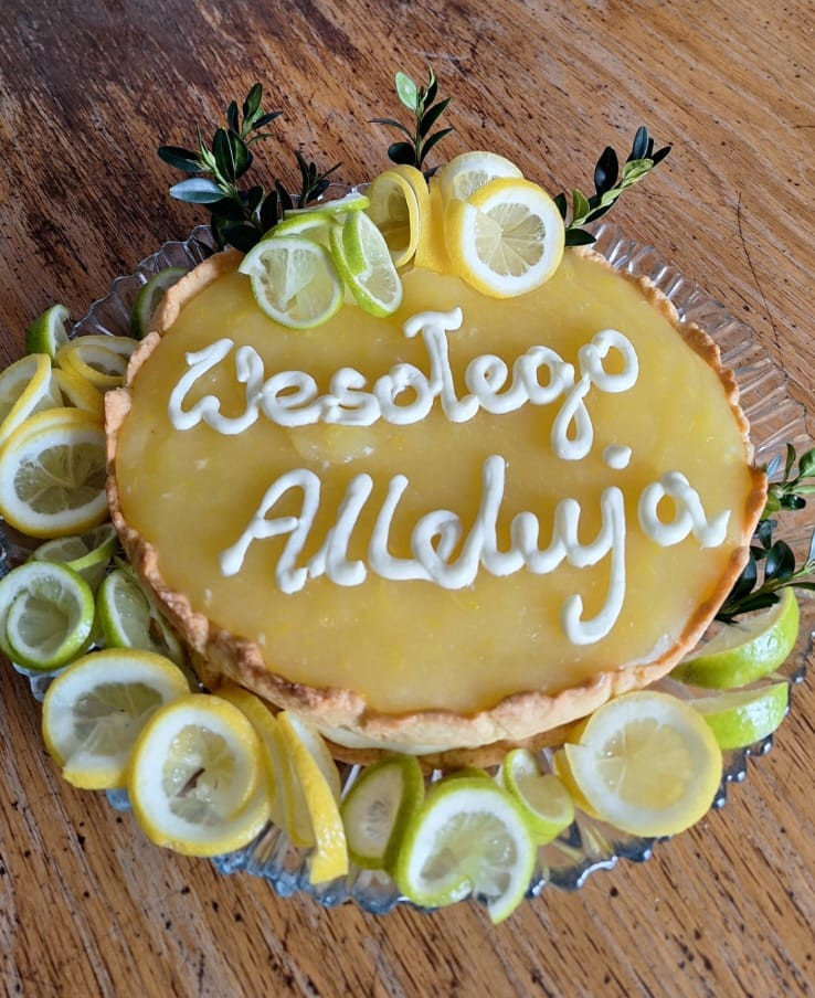 Mazurek wielkanocny cytrynowy
