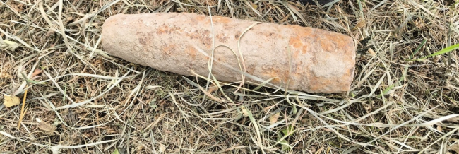 Zgłoszenie o znalezieniu niewybuchu podczas prac polowych