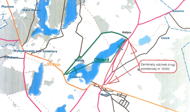 Objazd Cekcyn - Bysław