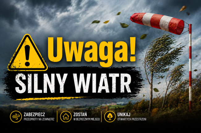 Wydano ostrzeżenia przed silnym wiatrem