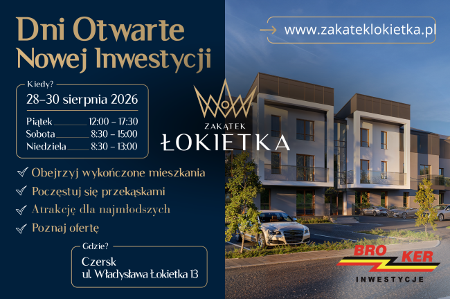 Już dziś startują Dni Otwarte naszej nowej inwestycji mieszkaniowej Zakątek Łokietka w Czersku
