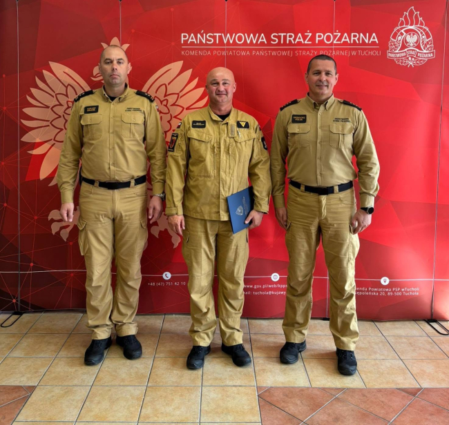 Marek Wojciechowski z awansem na stanowisko dowódcy zastępu w tucholskiej PSP 
