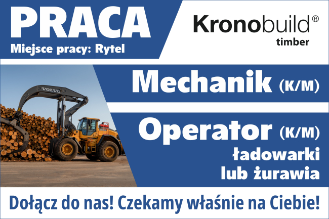 Jest praca dla operatorów ładowarki i mechanika