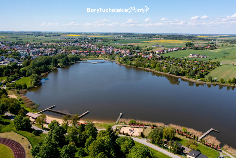 Plaża nad jeziorem Głęboczek